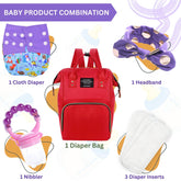 Baby Care Accessories Cloth Diaper, Inserts, Diaper Bag, Headbands, Nibbler (Set of 5)